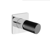 Linkware Gabe Wall Shower Bath Mixer - Chrome W/ Matte Black Handle